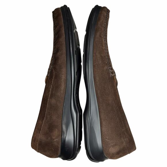 Cole Haan Suede Loafer Shoes Mens 11.5 Brown Leather Moc Toe Classic Comfort - Picture 6 of 14